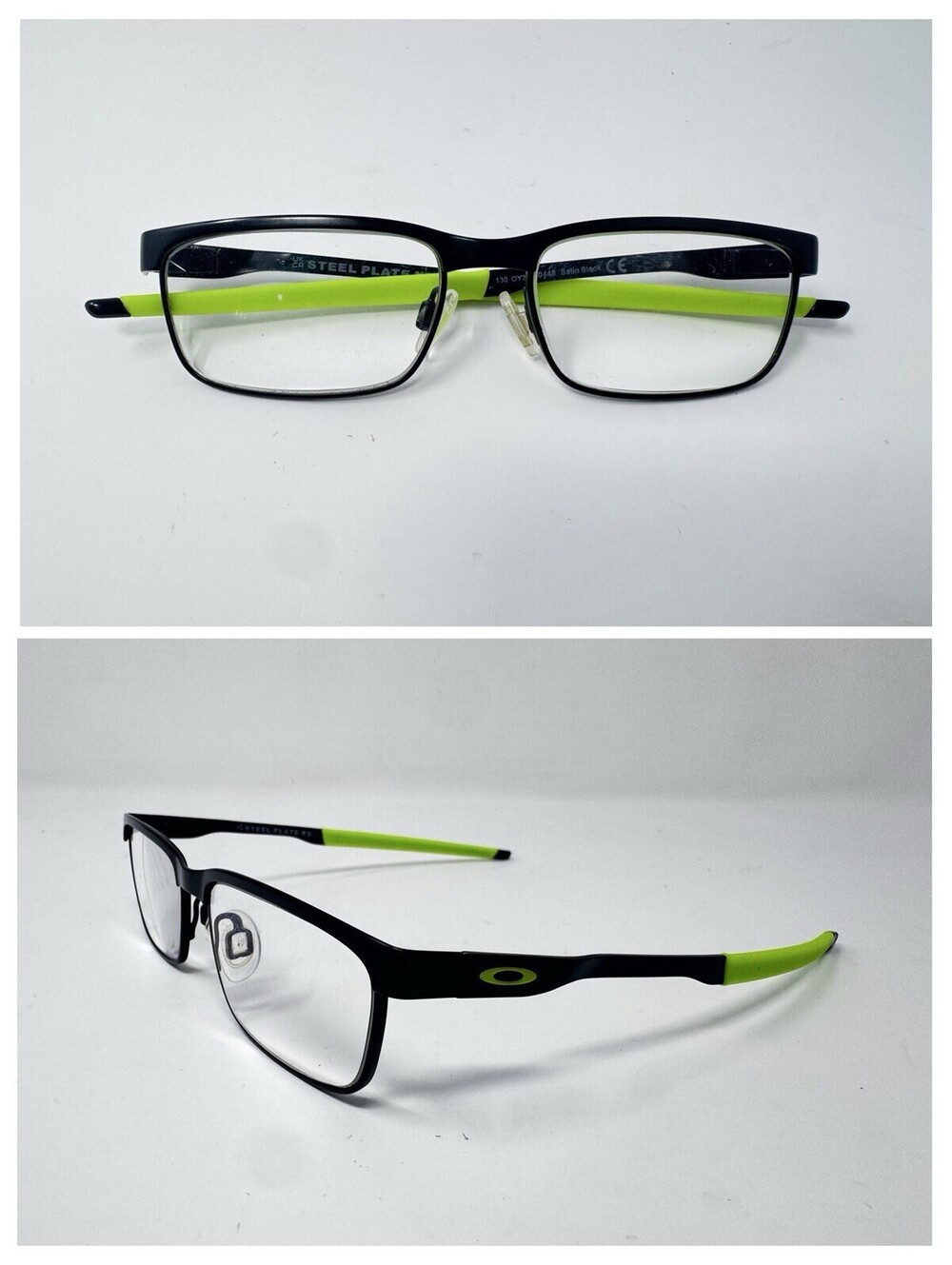 Oakley OY3002-0448 Steel Plate XS Satin Black Lime Eyeglass Frames 48-15-130